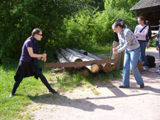 Umgang mit der Langsäge