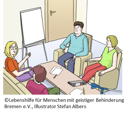 Gruppe am Tisch 